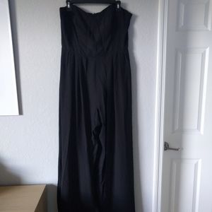 New York & Company Strapless Black Jumpsui…